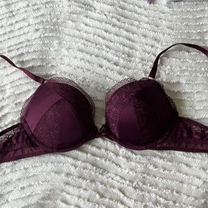 Victoria’s Secret purple lace push up bra